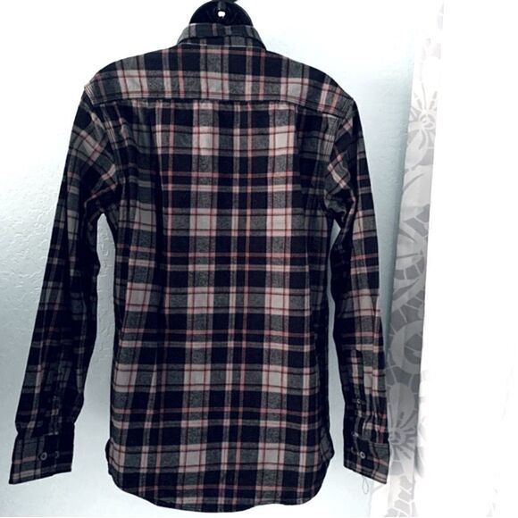Ridgecut Toughwear Flannel Shirt Black/Gray & Red Plaid Size Small - Picture 6 of 9
